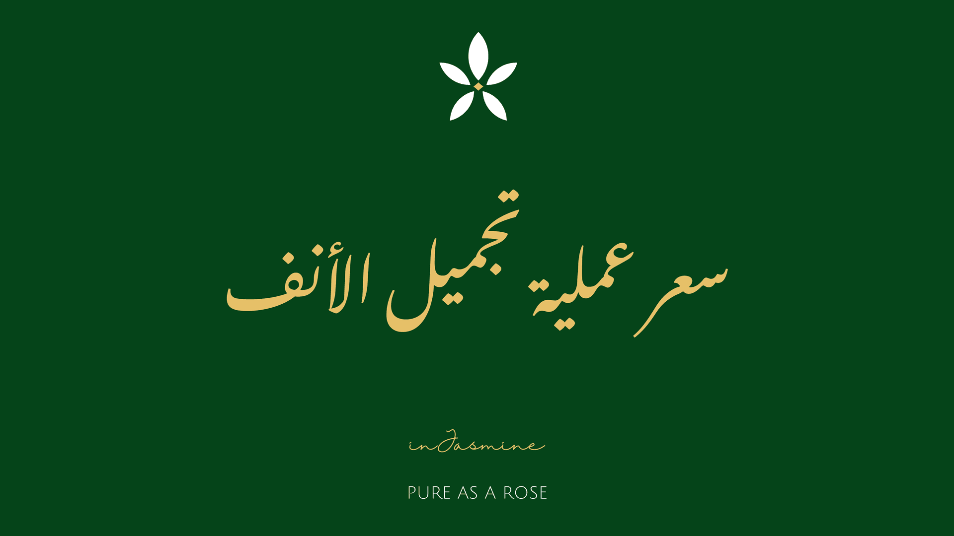سعر عملية تجميل الأنف — InJasmine