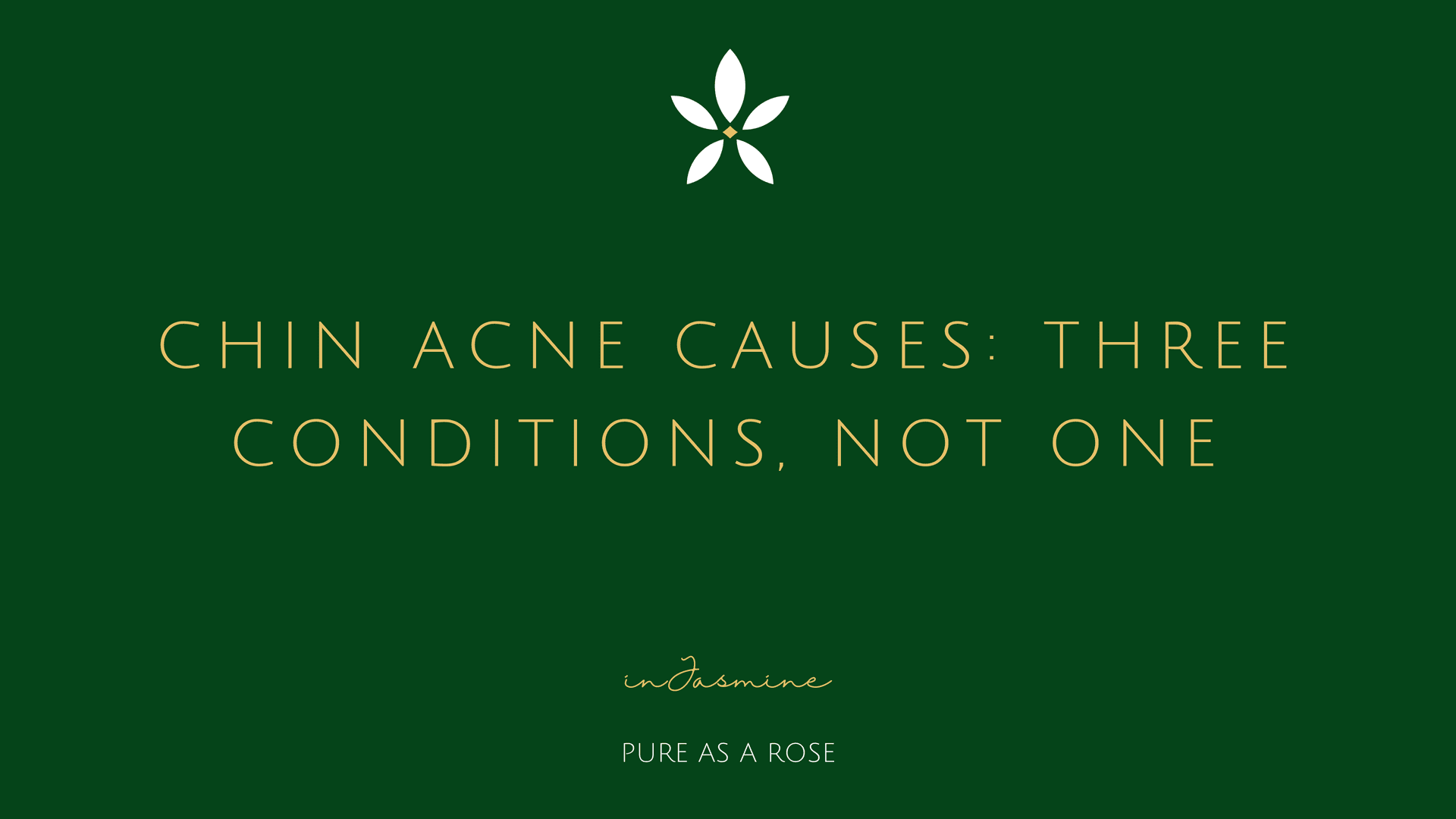 Chin acne causes: three conditions, not one — InJasmine