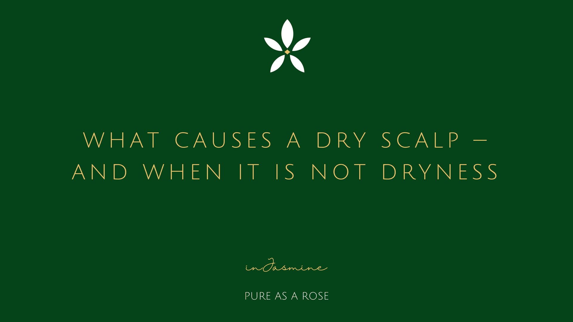 What causes a dry scalp — and when it is not dryness — InJasmine