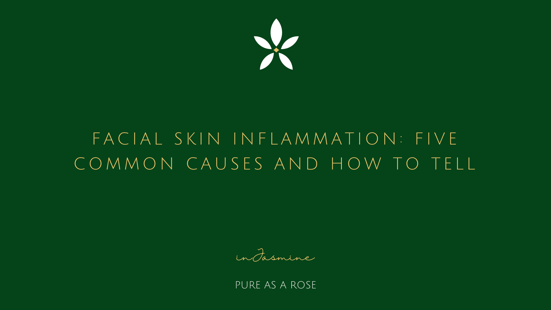 Facial Skin Inflammation: Five Common Causes and How to Tell — InJasmine