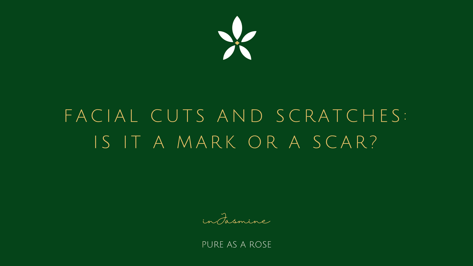 Facial cuts and scratches: is it a mark or a scar? — InJasmine