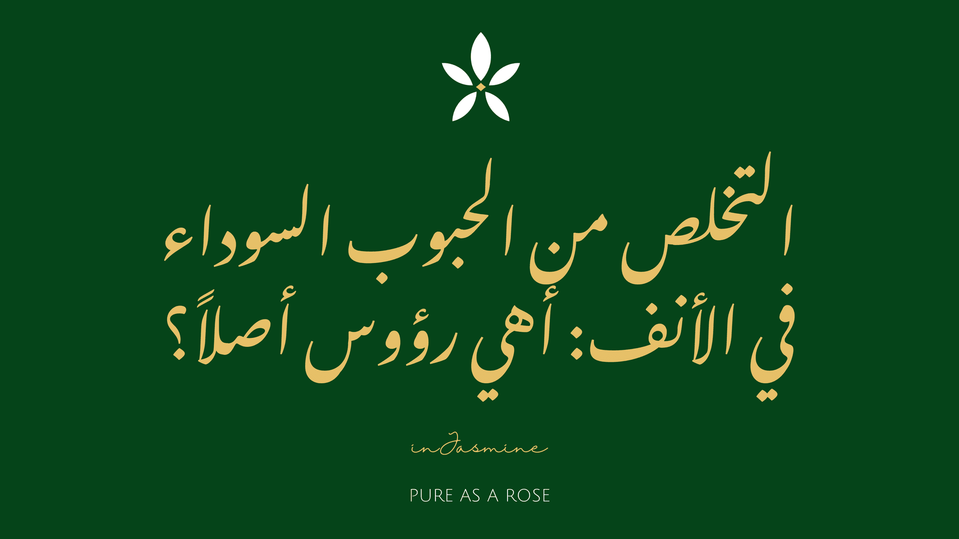التخلص من الحبوب السوداء في الأنف: أهي رؤوس أصلاً؟ — InJasmine