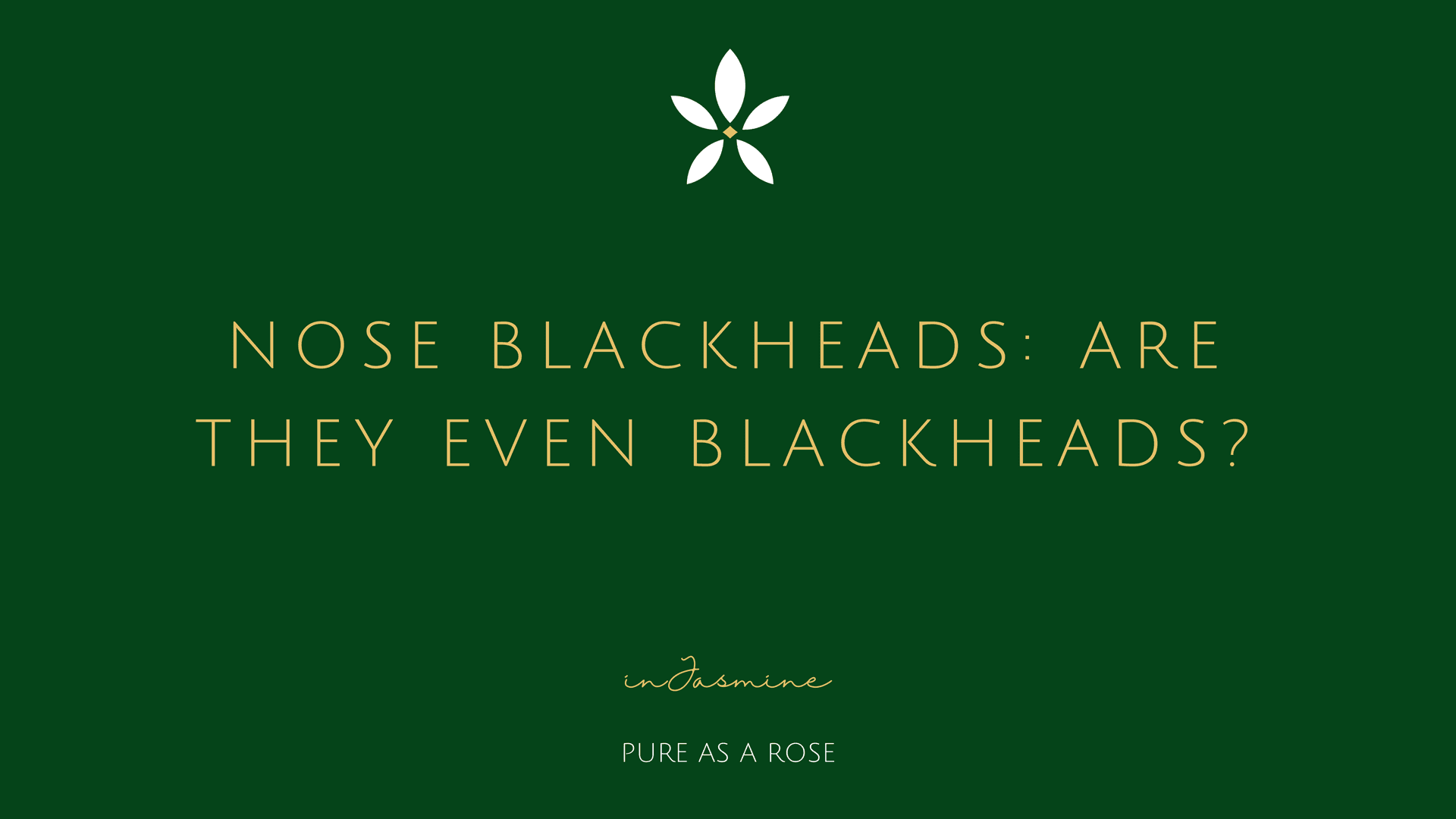 Nose Blackheads: Are They Even Blackheads? — InJasmine