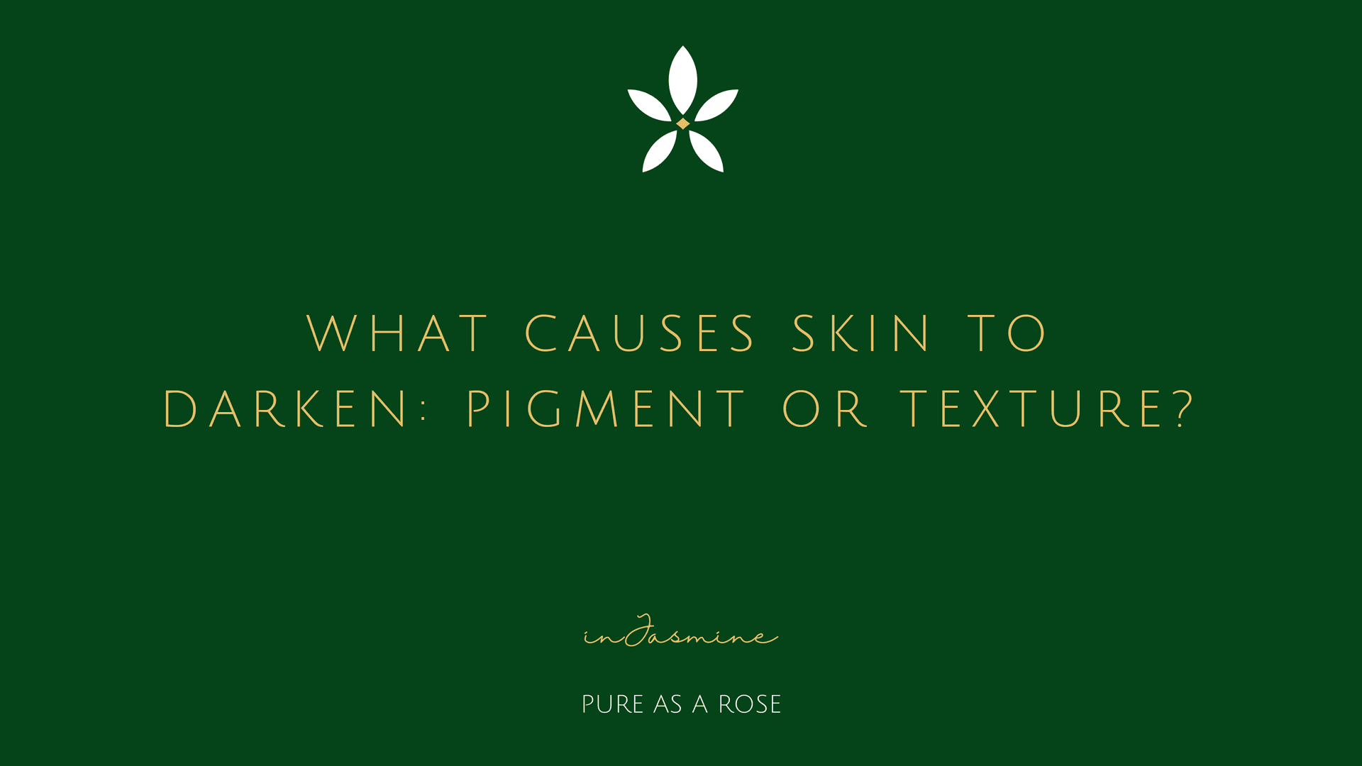What causes skin to darken: pigment or texture? — InJasmine