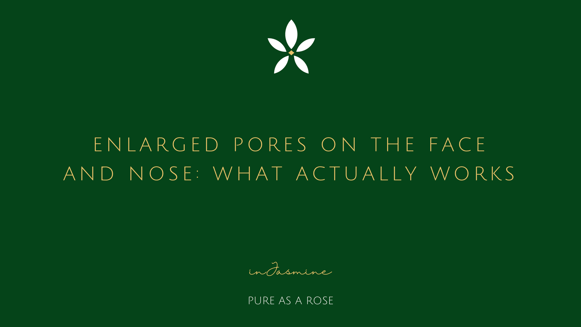 Enlarged pores on the face and nose: what actually works — InJasmine