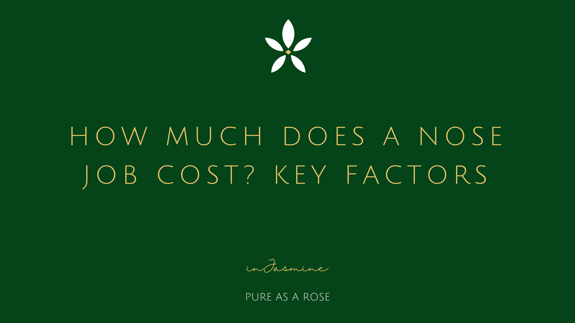 How much does a nose job cost? Key factors — InJasmine